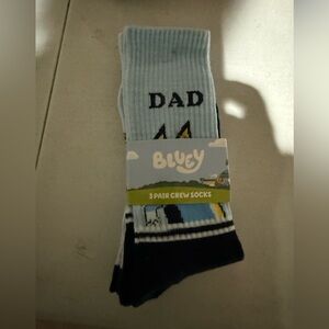 Men's Crew Socks -BLUEY-Dad-3 pair